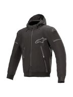 Alpinestars Casaco Com Capuz Sektor Tech V2, casaco de moto urbano para homem, preto, resistente ao vento, certificado CE.
