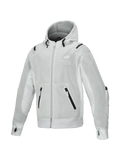 Alpinestars Casaco Com Capuz Moflow Air Tech, casaco de moto para homem, cinzento, malha respirável de alta densidade, estilo urbano, pronto para Tech-Air.