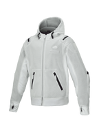 Alpinestars Casaco Com Capuz Moflow Air Tech, casaco de moto para homem, cinzento, malha respirável de alta densidade, estilo urbano, pronto para Tech-Air.
