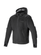 Alpinestars Moflow Air Tech Hoodie, casaco de moto urbano para homem, preto, em malha ventilada com capuz e orifícios para o polegar, pronto para sistema Tech-Air.