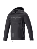 Alpinestars Casaco com capuz Sherpa, casaco de moto estilo anoraque para homem, preto, em softshell à prova de vento, design urbano e Tech-Air Ready.