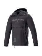 Alpinestars Casaco com capuz Sherpa, casaco de moto estilo anoraque para homem, preto, em softshell à prova de vento, design urbano e Tech-Air Ready.