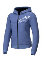 Alpinestars Stella Chrome V2 Sport, casaco de moto para mulher, azul violeta, preparado para Tech-Air e certificado CE.