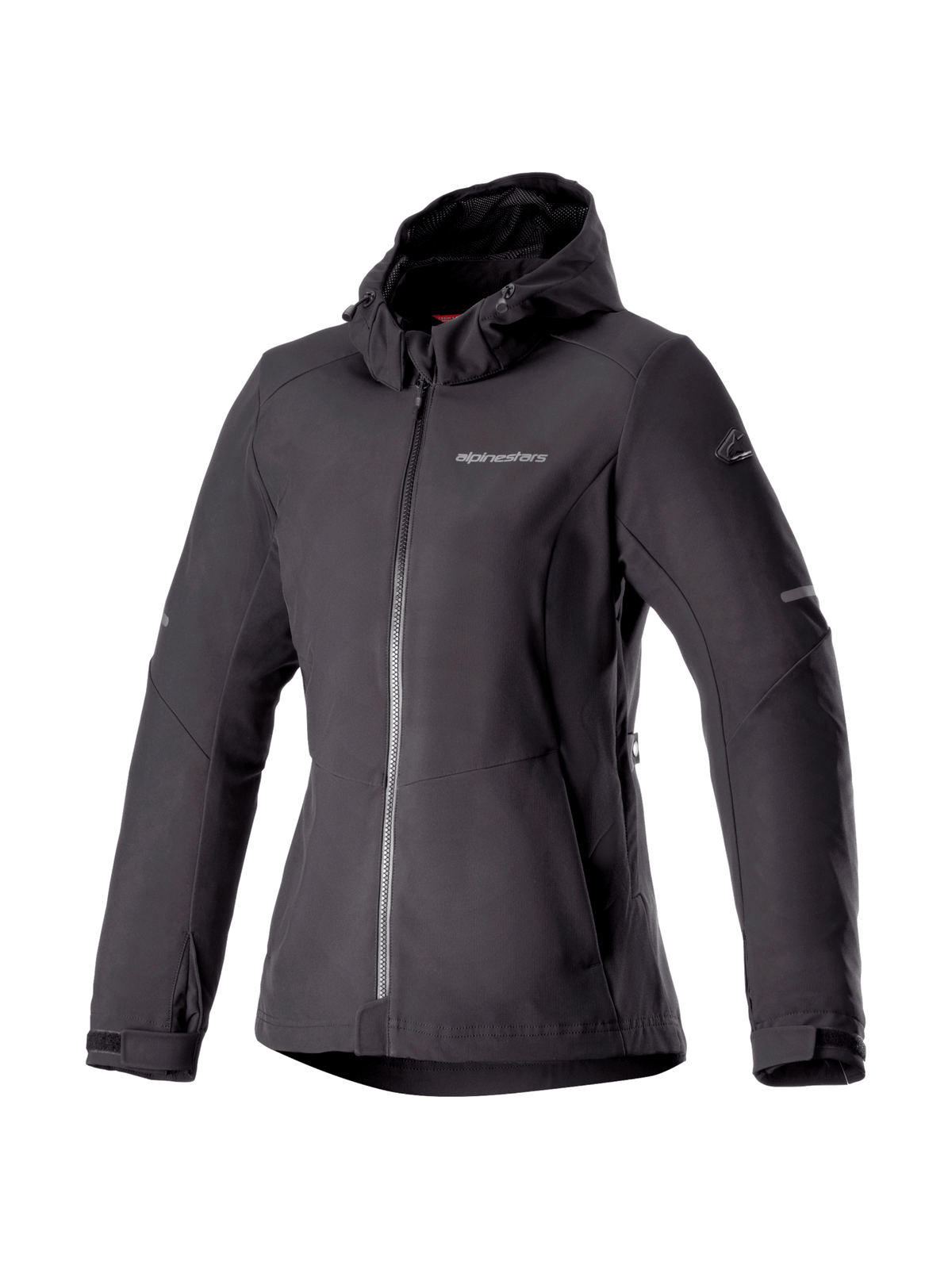 Alpinestars Stella Neo Waterproof Hoodie, Women's Urban Road Jacket, Black, Protective Softshell, CE Certified.