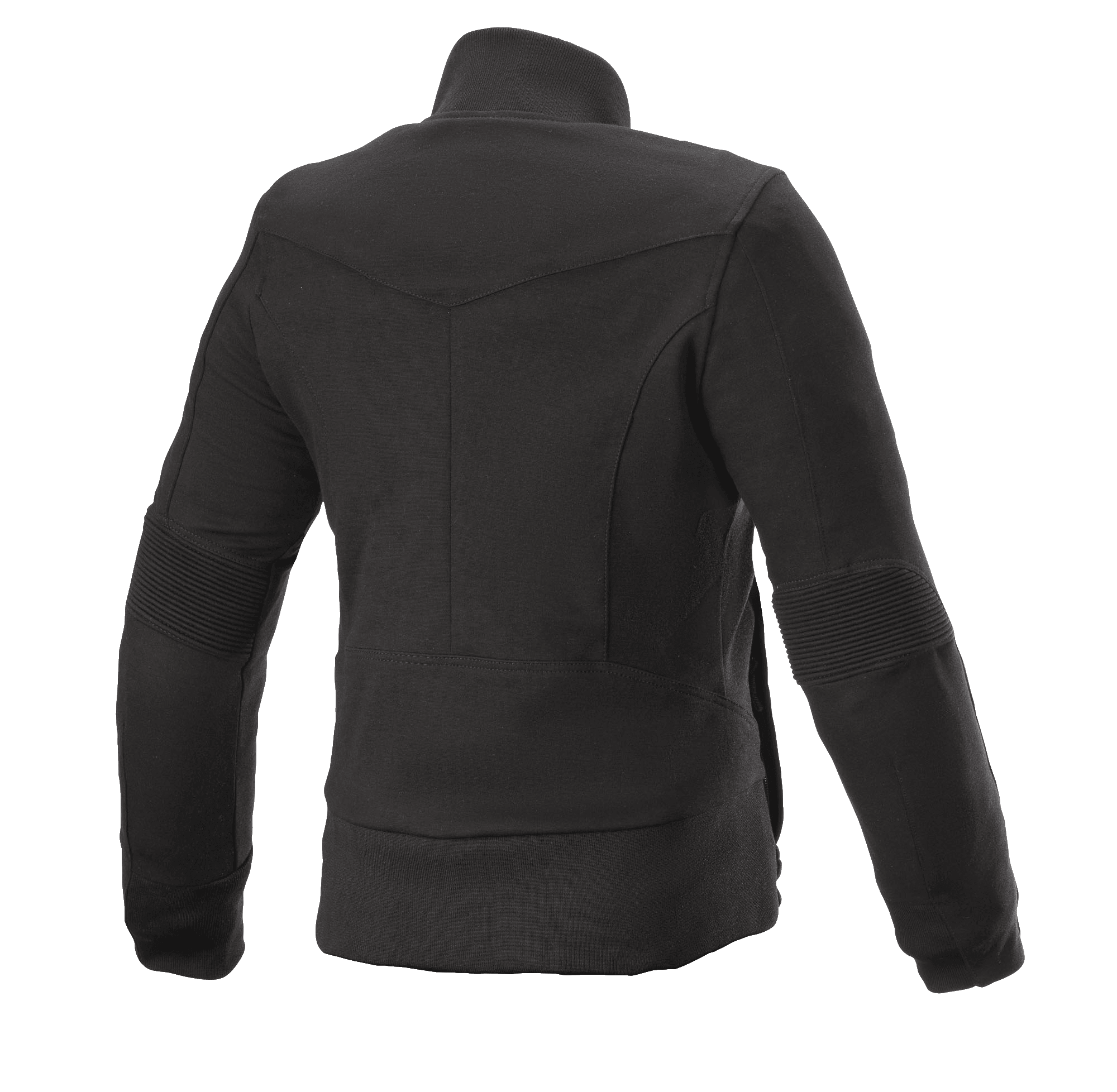 Alpinestars Women's Banshee Fleece, Women's Motorcycle Jacket, Black, rear view, casual fleece construction with ribbed elbow panels and bottom hem, anatomically profiled design