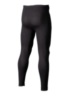 Alpinestars ZX Evo V3 Bottom, calças de camada base para automobilismo, pretas, vista traseira 3/4 mostrando leggings de corte justo resistentes a chamas, construção em malha jacquard para respirabilidade no desporto motorizado