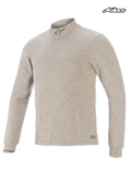Top Interior Técnico Race V3 da Alpinestars, camada base de automobilismo para homem em cinzento, design de manga comprida com certificação FIA 8856-2018 e construção em fibra Lenzing FR resistente a chamas