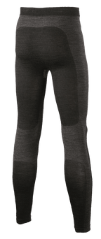 Alpinestars ZX Evo V2 Bottom, calças de camada base de competição, preto e cinzento, vista traseira que mostra a construção em malha técnica sem costuras com painéis mais escuros no assento e nos gémeos, roupa interior de automobilismo resistente às chamas