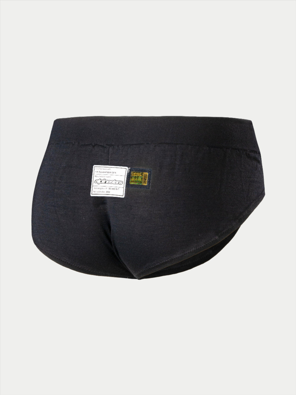 Alpinestars Stella TECH ZX Briefs, cuecas de competição para mulher, pretas, com etiqueta de homologação FIA branca na parte de trás, camada de base resistente ao fogo para automobilismo