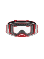 Alpinestars Supertech Dura Air Fluid, óculos de motocross vermelhos e prateados, lente de policarbonato transparente.