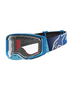 Alpinestars Óculos Supertech Dura Air Fluid, óculos de motocross para todo-o-terreno, azul degradê e cinzento, lente transparente