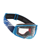 Alpinestars Óculos Supertech Dura Air Fluid, óculos de motocross, azuis e brancos, lente de policarbonato e alça larga.