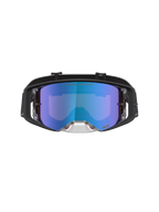 Alpinestars Óculos Supertech Atrox para motocross, pretos com lente azul espelhada antiembaciamento