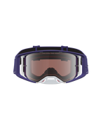 Alpinestars Óculos Supertech Atrox, óculos de motocross azul escuro e brancos com lente prateada espelhada, ótica de alta qualidade para competição.