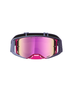 Alpinestars Óculos Supertech Hiten, óculos de motocross para corrida profissional, roxos e rosa com lente espelhada, ótica de alta qualidade e gestão de humidade