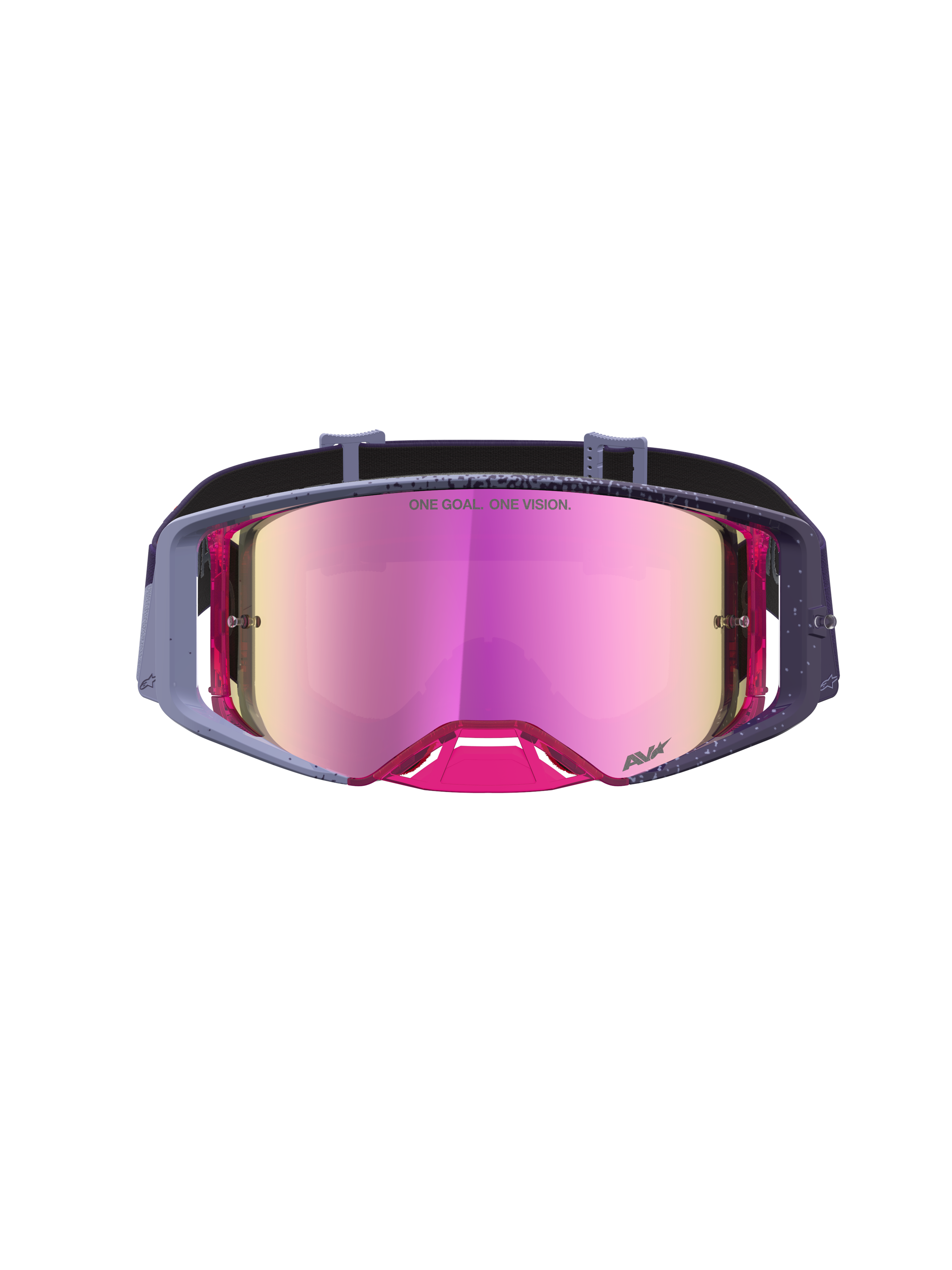 Alpinestars Óculos Supertech Hiten, óculos de motocross para corrida profissional, roxos e rosa com lente espelhada, ótica de alta qualidade e gestão de humidade