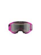 Alpinestars Vision 5 Lahnd Goggles, óculos de motocross, Iron Pink Fluo com lente prateada espelhada, armação cor-de-rosa vibrante com lente espelhada prateada, inclui o texto 'ONE GOAL. ONE VISION.', design aerodinâmico elegante para corridas fora de estrada