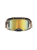 Alpinestars Supertech Lone, óculos de motocross para corrida, camuflagem deserto e lente dourada espelhada.