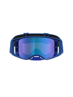 Alpinestars Supertech Vesta, óculos de motocross azuis com lente azul espelhada e armação ergonómica para todo-o-terreno