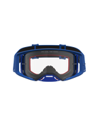 Alpinestars Supertech Vesta, óculos de motocross, azuis e brancos, lente transparente, fluxo de ar e gestão de humidade.
