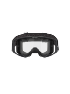 Óculos Alpinestars Vision 8 Corp - Dual Pane, óculos de motocross, armação preta com lente transparente de painel duplo, vista frontal mostrando os suportes e a marca "ONE GOAL. ONE VISION.", proteção ocular técnica para corridas off-road