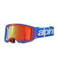 Alpinestars Vision 8 Wordmark Goggles, Motocross Goggles, Blue and Orange with Red Mirror Lens, wide field of view, blue adjustable strap with bold white wordmark, foam padding and ventilation for off-road riding