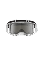 Alpinestars Vision 8 Amber, óculos de motocross brancos e prateados, com lente espelhada anti-embaciamento e armação A-FLEX.