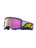 Alpinestars óculos Vision 5 Drag, equipamento de motocross unissexo, roxo e rosa, lente espelhada e ventilação RAM-AIR