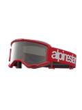 Alpinestars Vision 5 Hone Goggles for Motocross, Red and White, Mirror Silver Lens, A-FLEX frame, RAM-AIR ventilation.