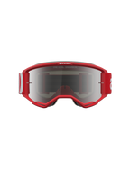 Óculos Alpinestars Vision 5 Hone para motocross, vermelhos e brancos, com lente prateada espelhada e ventilação RAM-AIR.