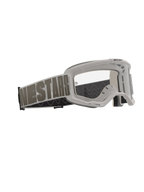 Alpinestars Vision 5 Hollow Goggles, óculos de motocross, Wind Clear, armação cinzento-claro com lente transparente anti-embaciamento, fita tecida larga com a marca 'NESTARS' em destaque, proteção ocular de alta performance para corridas todo-o-terreno