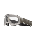 Alpinestars Vision 5 Hollow Goggles, óculos de motocross, armação branca com lente transparente, fita larga cinzento-claro com letras Alpinestars arrojadas em cinzento-escuro, acolchoamento de espuma multicamada, proteção ocular de alto desempenho para todo-o-terreno