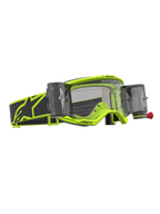 Óculos Alpinestars Vision 5 Rora Roll Off, amarelos fluo e pretos, com sistema roll-off e lente transparente para motocross.