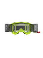 Alpinestars Vision 5 Rora, óculos de motocross com sistema roll-off, amarelos fluo e pretos, lente transparente, equipamento de proteção para todo-o-terreno