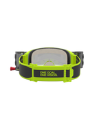Alpinestars Óculos Vision 5 Rora Roll Off, amarelo fluo e preto, fita com slogan e sistema roll-off integrado