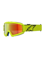 Alpinestars Vision Vesta Jovem, óculos de motocross para jovens, amarelos fluo e pretos, lente vermelha, certificados CE