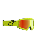 Alpinestars Vision Vesta Jovem, óculos de motocross, amarelo fluorescente e vermelho espelhado, lente antiembaciamento.