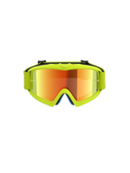 Alpinestars Vision Vesta Jovem, óculos de motocross para criança, amarelos fluo, lente espelhada vermelha e anti-embaciamento