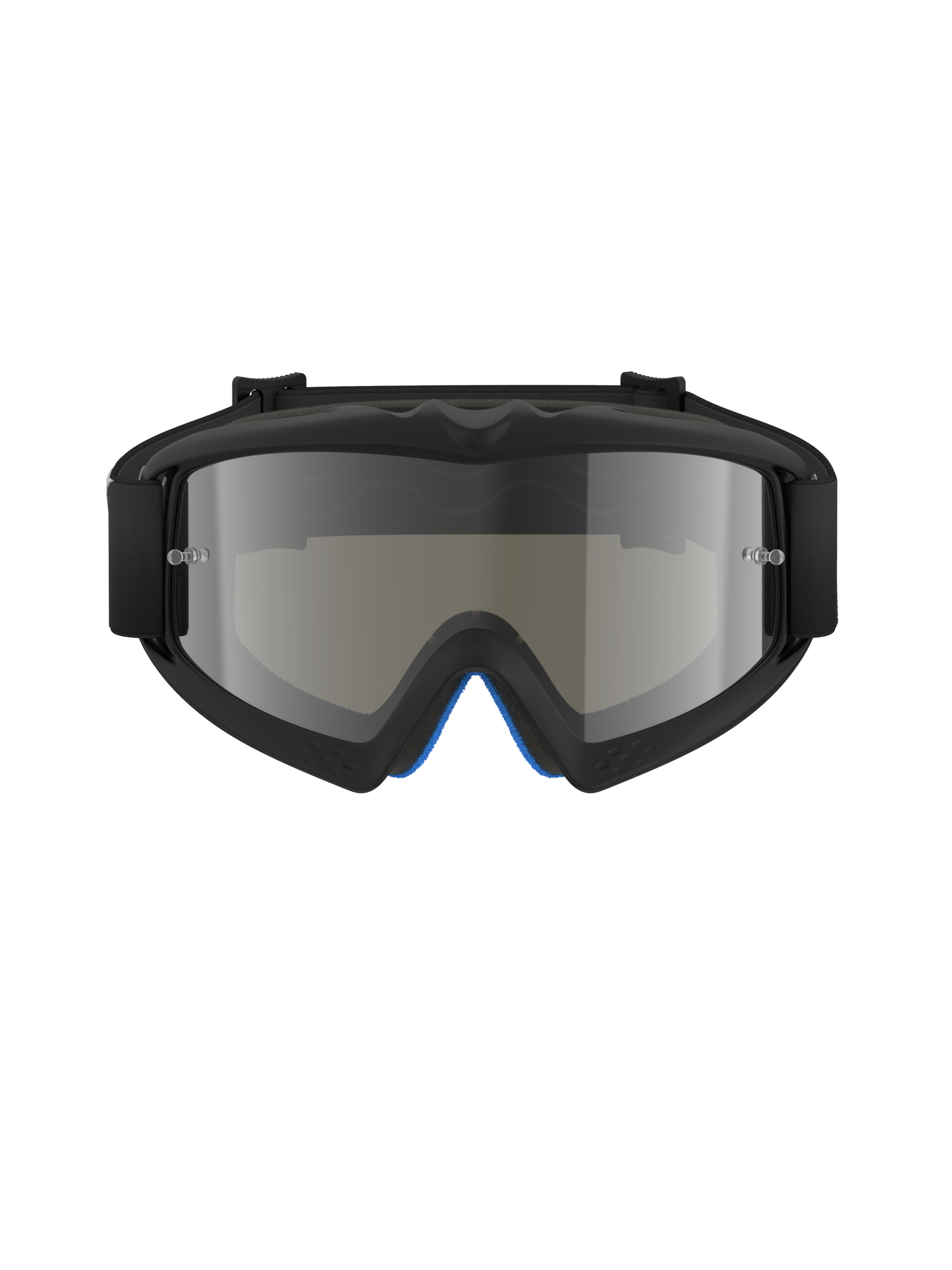 Alpinestars Vision Youth Corp Goggles, óculos de motocross, Black Mirror Silver, vista frontal com lente de policarbonato espelhada e armação de uretano A-FLEX preta, proteção ocular profissional de todo-o-terreno para jovens pilotos