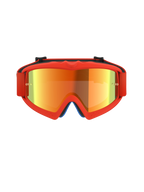 Alpinestars Vision Youth Corp Goggles, Motocross Goggles, Orange and Red Mirror, featuring a bright orange urethane frame, mirrored finish lens, and matching orange strap, designed for youth riders and off-road racing