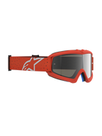 Alpinestars Vision Vesta Jovem, óculos de motocross em laranja com lente prateada espelhada anti-embaciamento.