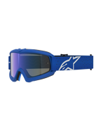 Alpinestars Vision Vesta Jovem, óculos de motocross para juventude, azuis e brancos, lente espelhada anti-embaciamento.