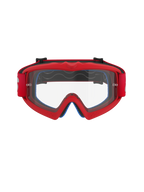 Alpinestars Vision Youth Blaze Goggles, óculos de motocross para jovens, vermelhos e transparentes, com armação flexível de uretano, lente de policarbonato anti-embaciamento com suportes para tear-off, vista frontal para performance em corridas off-road
