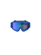 Óculos Alpinestars Vision Youth Blaze, óculos de motocross, azul espelhado azul, com lente azul espelhada e armação azul flexível, óculos de performance para jovens pilotos de todo-o-terreno