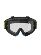 Óculos Alpinestars Vision Youth Hollow, óculos de motocross, cinzento e amarelo néon, lente transparente anti-embaciamento com suportes para tear-off, fita tecida preta com detalhes em amarelo fluorescente, proteção ocular de todo-o-terreno para jovens pilotos
