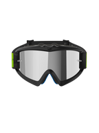 Alpinestars Vision Youth Hollow Goggles, óculos de motocross, cinzento e amarelo néon, lente prateada espelhada, com armação flexível, suportes para tear-offs e correia ajustável com detalhes néon, design específico para jovens para corridas todo-o-terreno