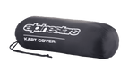Bolsa de armazenamento da Capa para Kart Alpinestars, preta, com logótipo Alpinestars branco e texto 'KART COVER', forma cilíndrica com fecho de cordão, design compacto e portátil para equipamento de desporto motorizado
