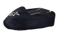 Alpinestars Kart Cover, capa protetora para kart, preta com logótipo de estrela e logótipo nominativo Alpinestars em branco, tecido durável resistente às intempéries com riscas brancas, design estruturado para proteção no paddock