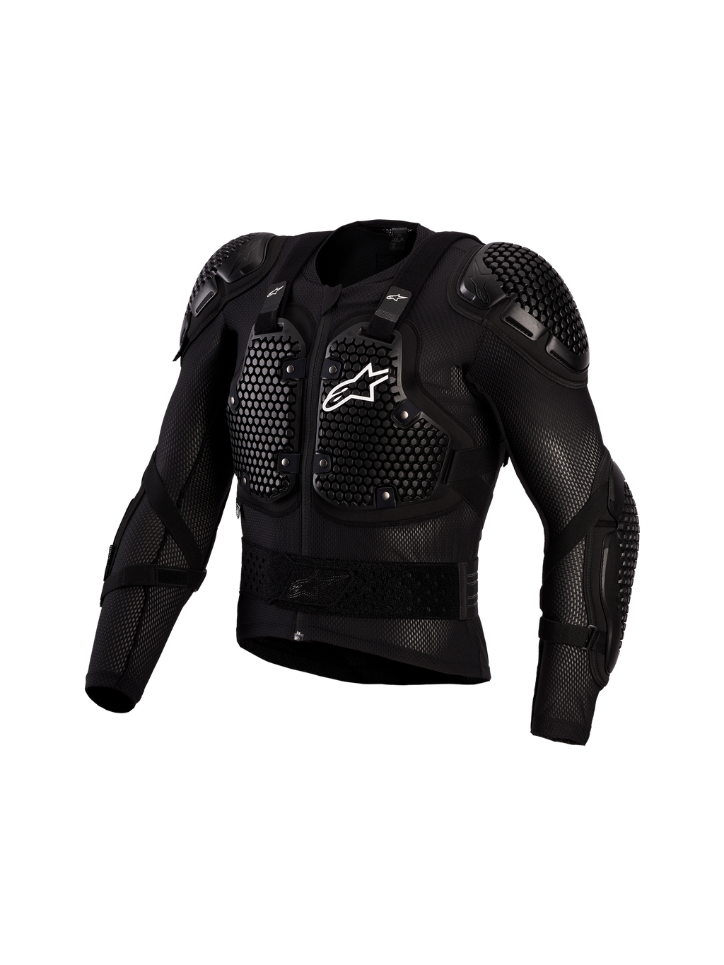 Alpinestars Casaco De Proteção Bionic Action V3, peitoral de motocross para homem, preto e branco, protetores A-Morph respiráveis, certificado CE Nível 1