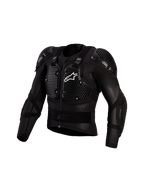 Alpinestars Casaco De Proteção Bionic Action V3, peitoral de motocross para homem, preto e branco, protetores A-Morph respiráveis, certificado CE Nível 1